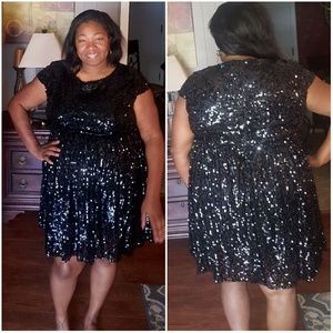 Sequin skater dress